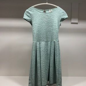 Frenchi Pleated Mint Green Skater Dress
